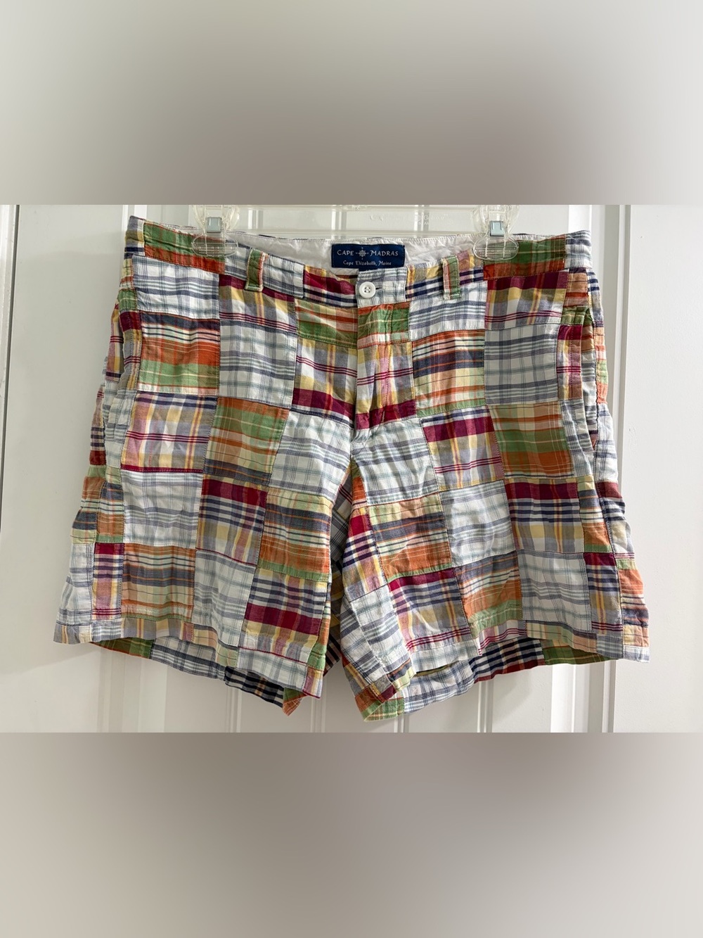 Cape Madras Women’s Multicolor Patchwork Shorts Sz 10
